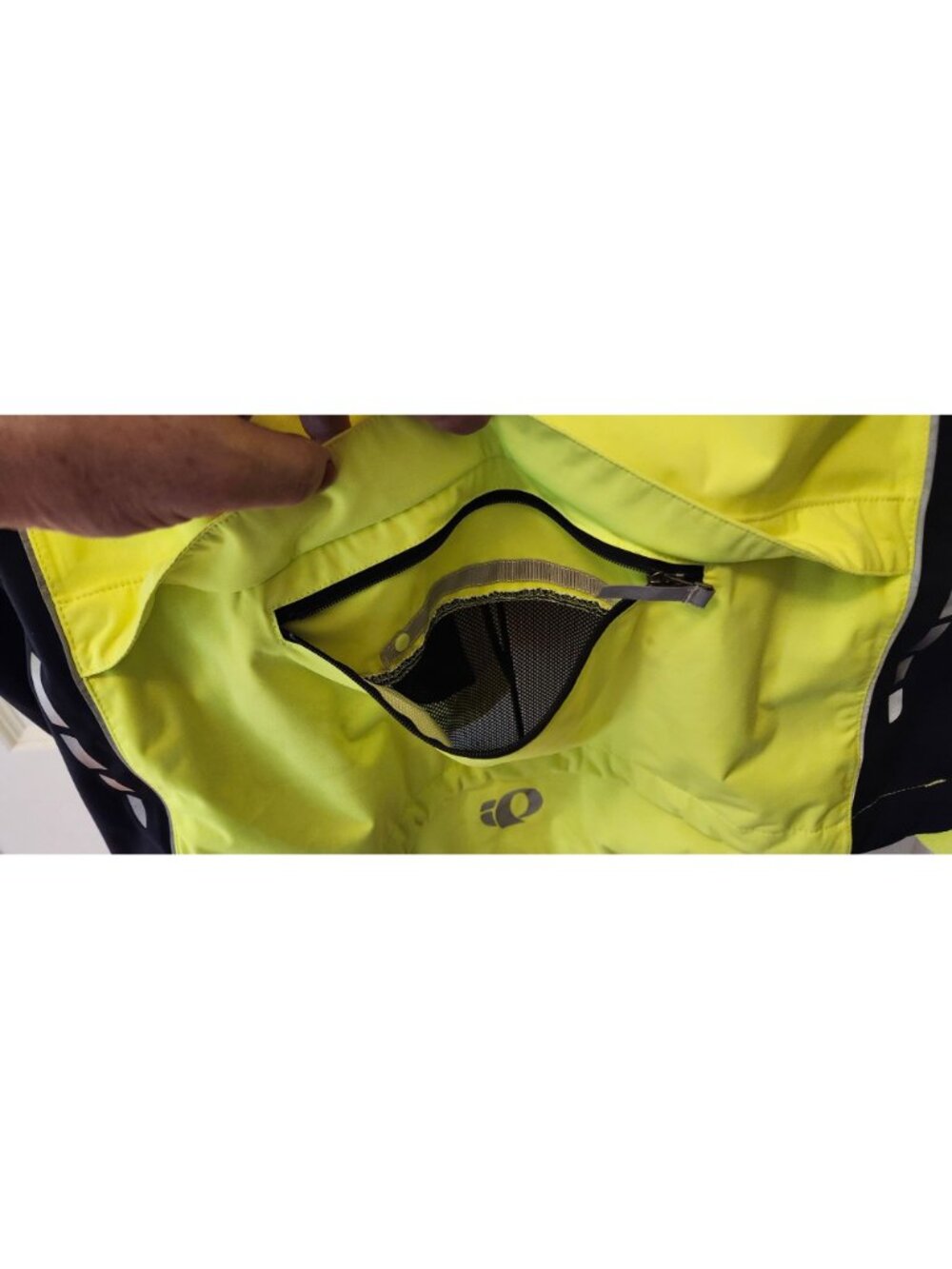 Men Pearl Izumi IQ Select Series Bright Yellow Cycling Jacket Hooded Size XL - Picture 8 of 13